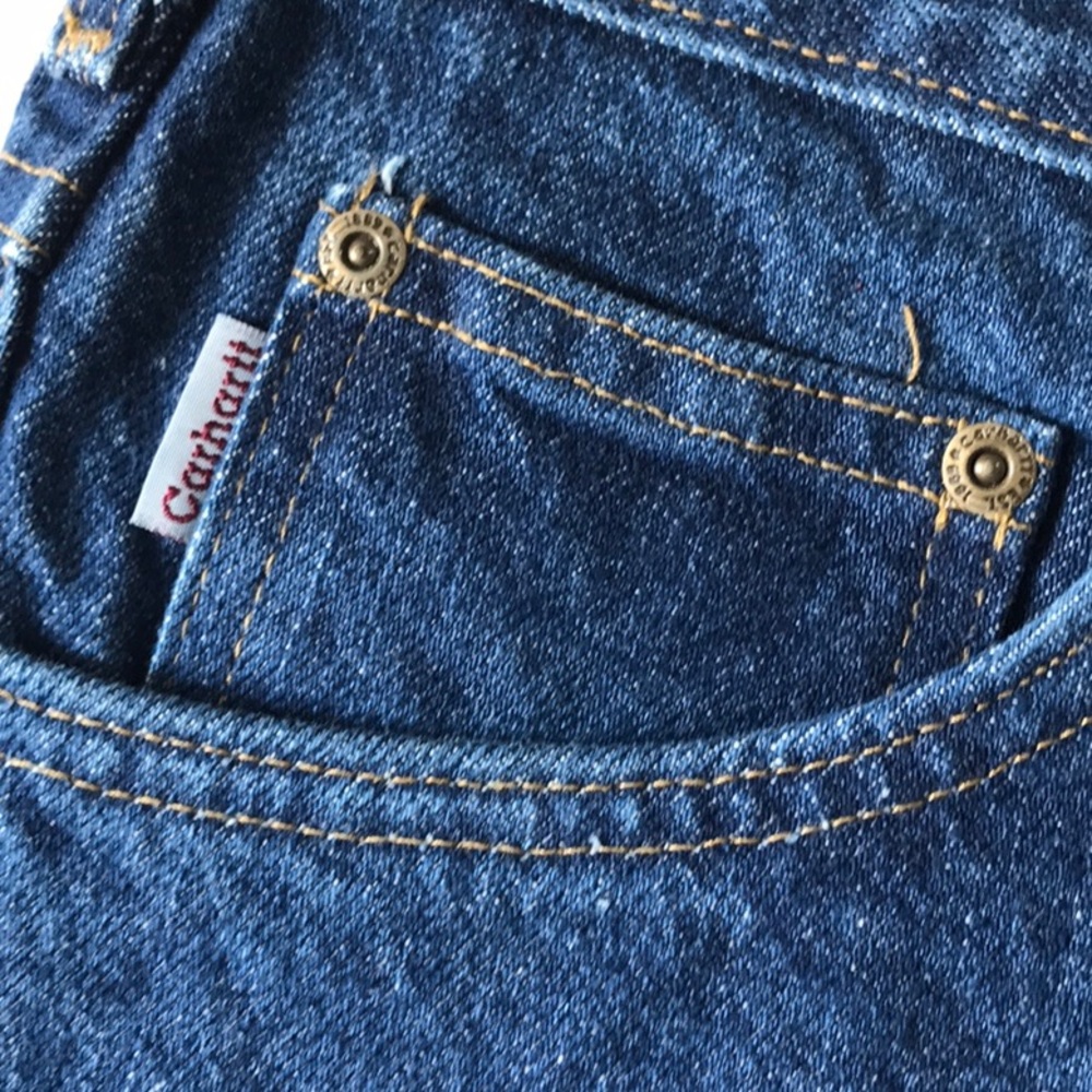 Vintage Carhartt flannel lined relaxed jeans. - Picture 3 of 9